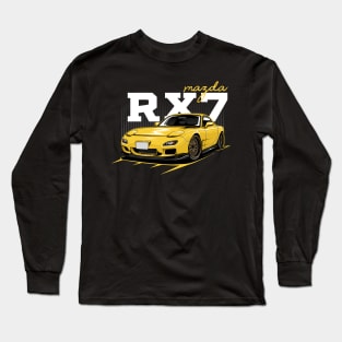 Mazda RX7 Yellow Long Sleeve T-Shirt